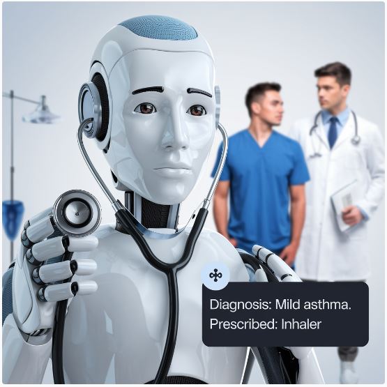 AI chatbot medical diagnosis image